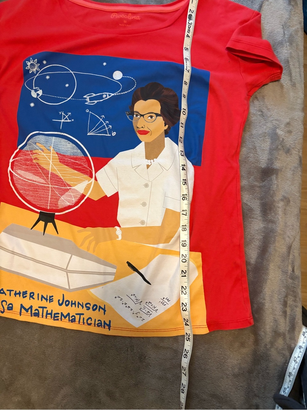 Katherine Johnson Graphic Tee - Red Short Sleeve Top - Picture 6 of 7